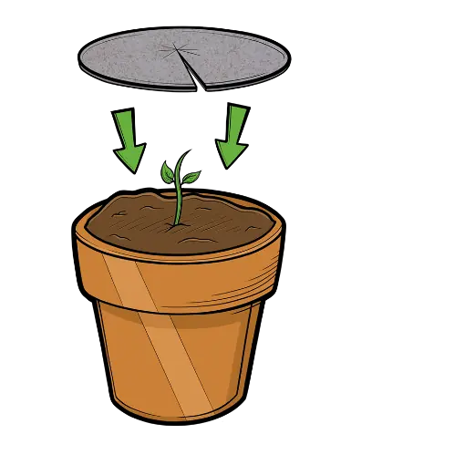 Schéma de l'installation du paillage